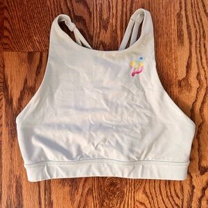 Lululemon Peloton Light Green Sports Bra SZ 4